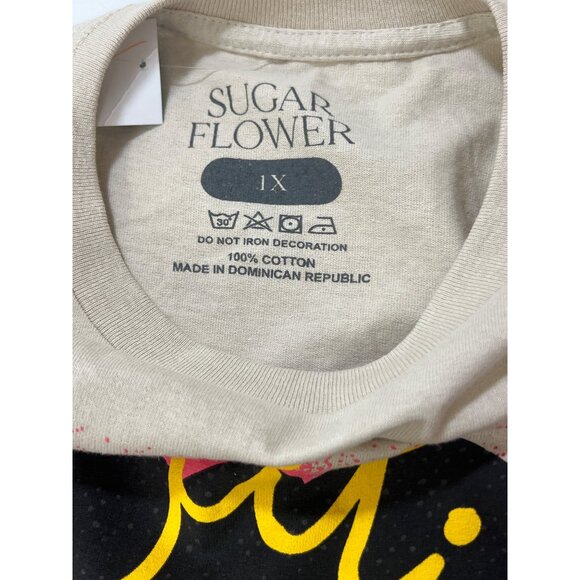 Rue+ Graphic T-Shirt Womens 1X Beige Cotton Relaxed Fit Streetwear - Picture 5 of 5